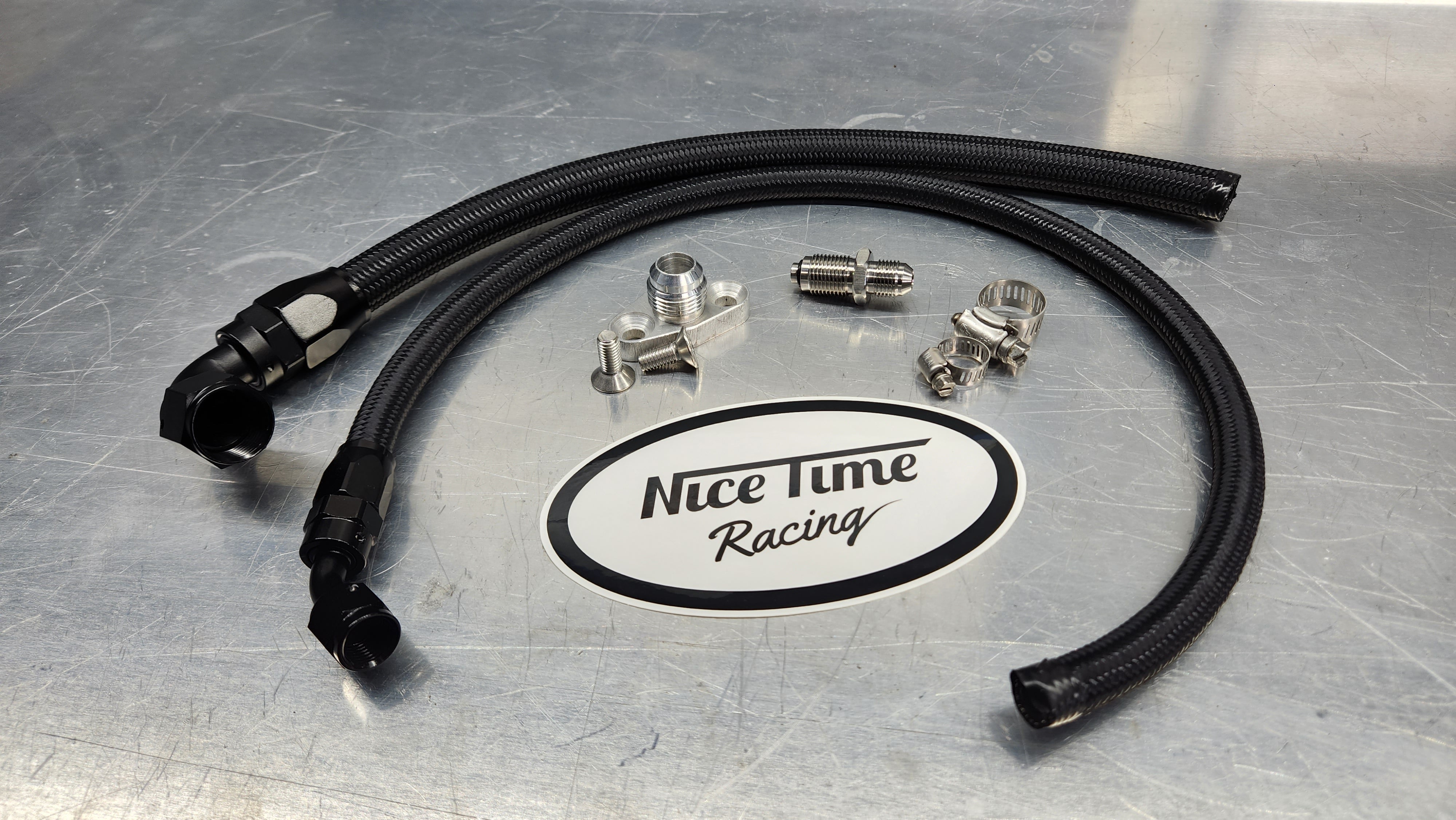 KA24DE Power Steering Line Kit for OEM Reservoir/Location Nice Time