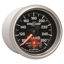 Load image into Gallery viewer, Autometer Elite 52.4mm 100-260F Transmission Temprature Peak & Warn w/ Electronic Control Gauge