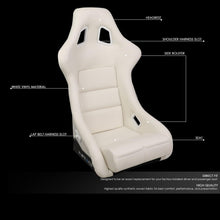 Load image into Gallery viewer, NRG FRP Bucket Seat White Vinyl Material (Large)
