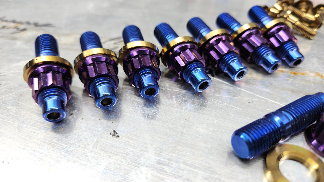 Nice Time Racing KA24DE/SR20DET/KA24E Titanium Exhaust Studs (TriFecta)