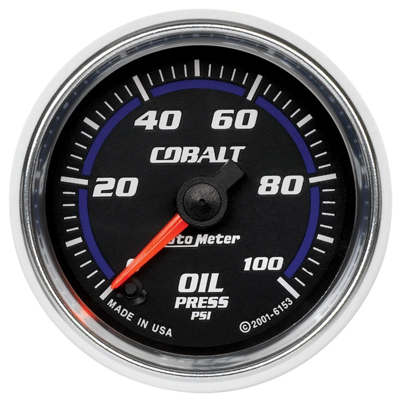 Autometer Cobalt 52mm 100 PSI Electric Oil Pressure Gauge