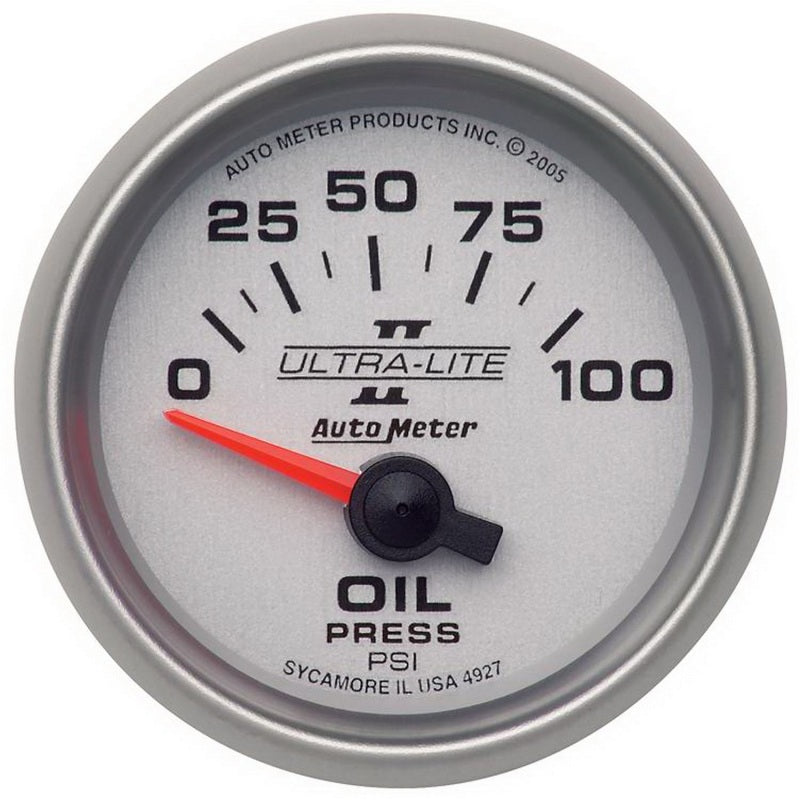 Autometer Ultra-Lite II 52mm 0-100 PSI Electrical Oil Pressure Gauge